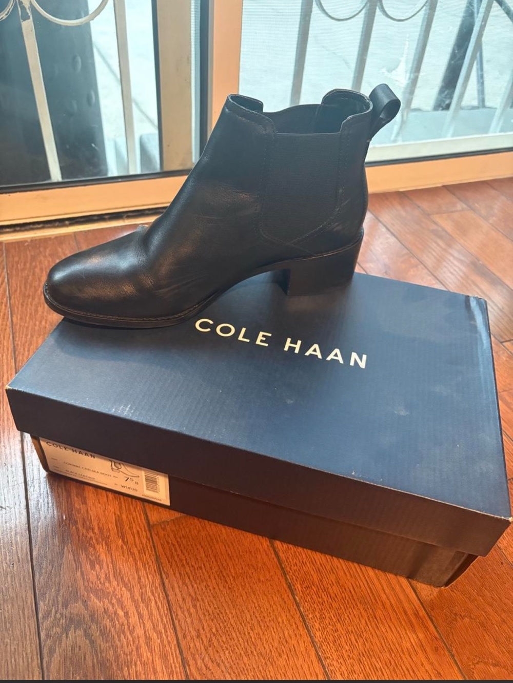 Cole Haan Black Leather Chelsea Ankle Boots